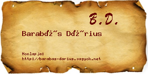 Barabás Dárius névjegykártya
